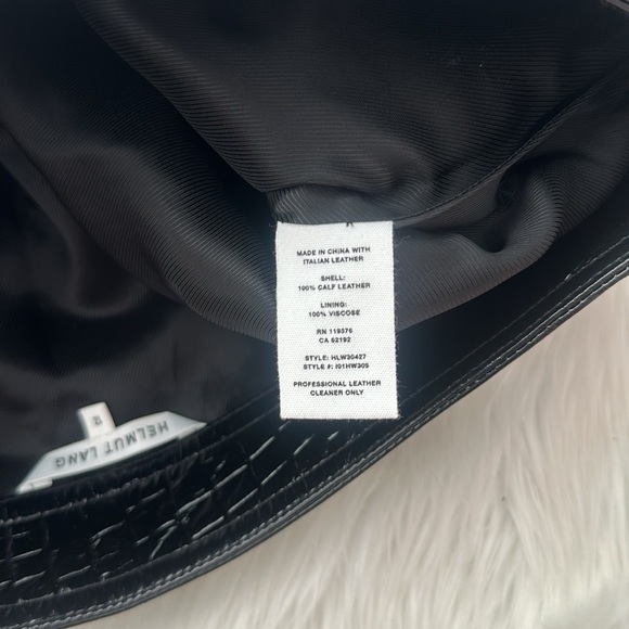 Helmut Lang Croc Mini Skirt Size 12 NWT - Picture 9 of 10